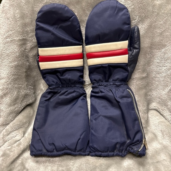 Vintage 1970s 1980s MONTGOMERY WARD Nylon Ski Snow Vest Mittens Glove Mens M - Picture 1 of 9